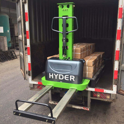 AC Motor Drive Semi Electric Self Loading Pallet Stacker 500kg 1300mm Lifting Height