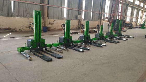 Hslf1000s Electric Self Lifting Stacker with Wide Leg Fuel Electric Block Pallet