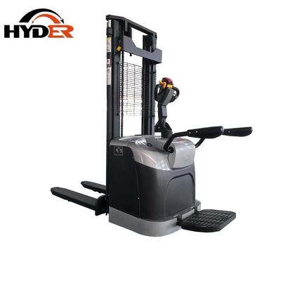 1500kgs Capacity Full Electric Stacker with Electric Fuel and Sliver Stand on Platform