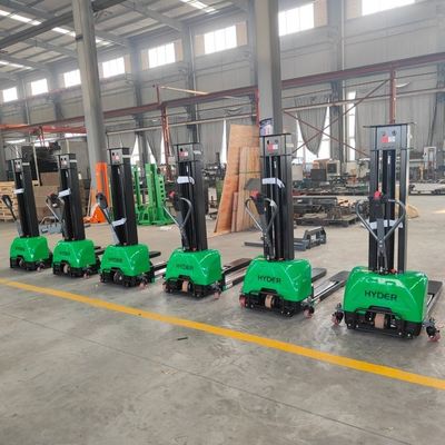 Yellow Full Electric Self Pallet Stacker Loading Stacker 1000kgs 0.8/1/1.3/1.6m 48V 15ah