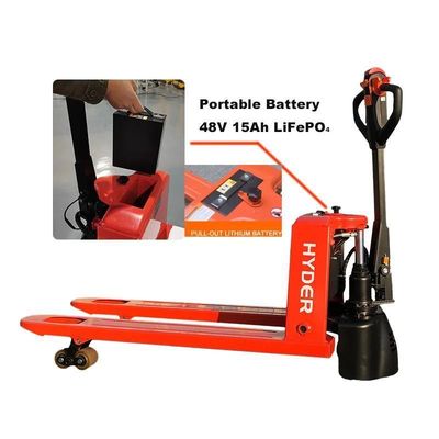 Full Electric 1.5t Walkie Pallet Jack with 500mm Load Center and Lithium Battery