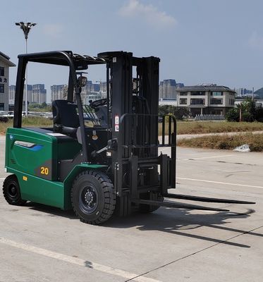 2000kg Four Wheel Lithium Battery Forklift Trucks with Tilt Control and On-Board Charger